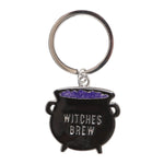 Witches Brew Cauldron Metal Keyring