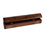 Wooden Incense Box with Brass Pentagram