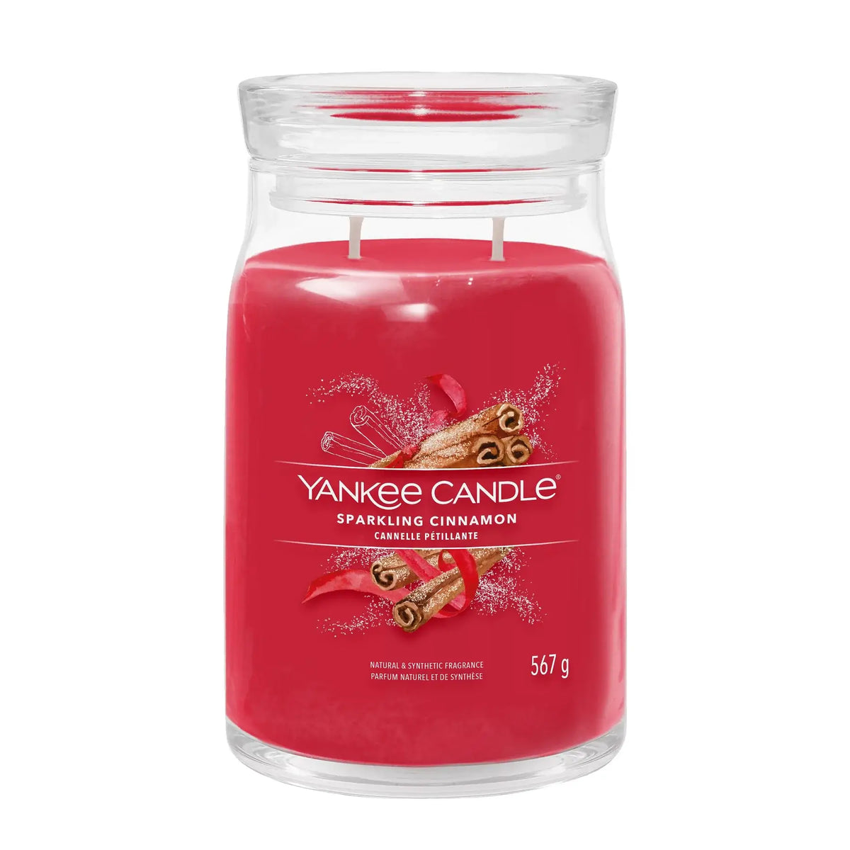 Sparkling Cinnamon Yankee Christmas Candle Jar Large in Southend