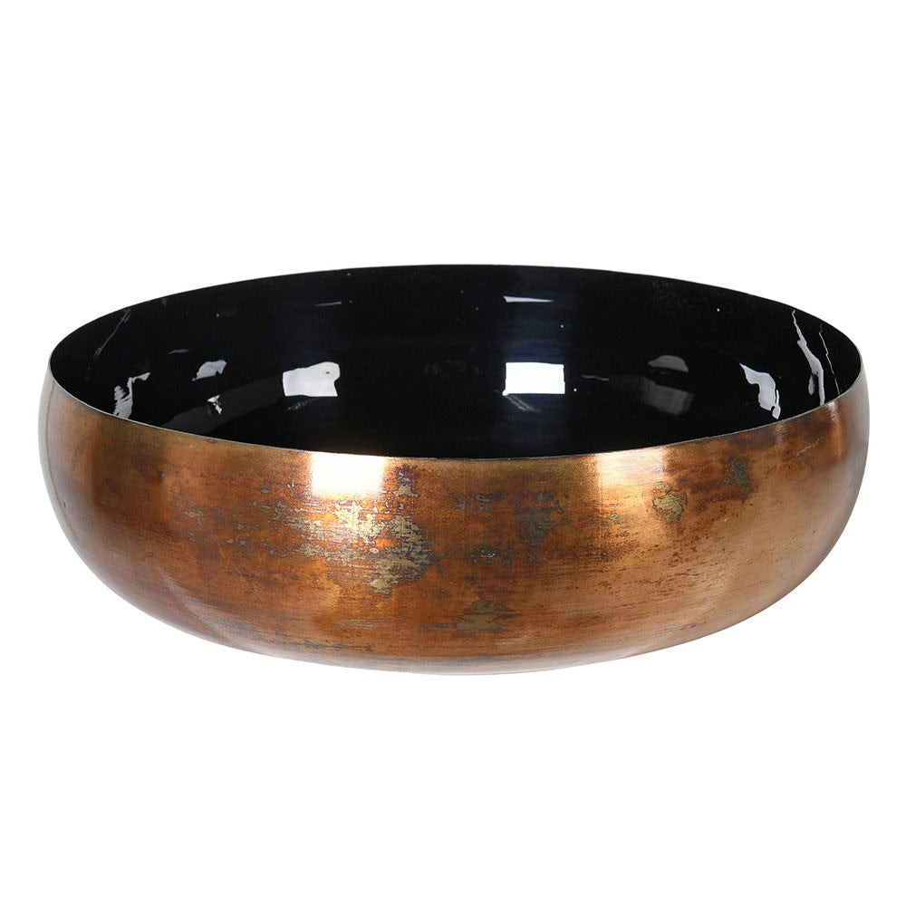 Buy Burnt Brass and Black Enamel Bowl round bowl in Southend shop