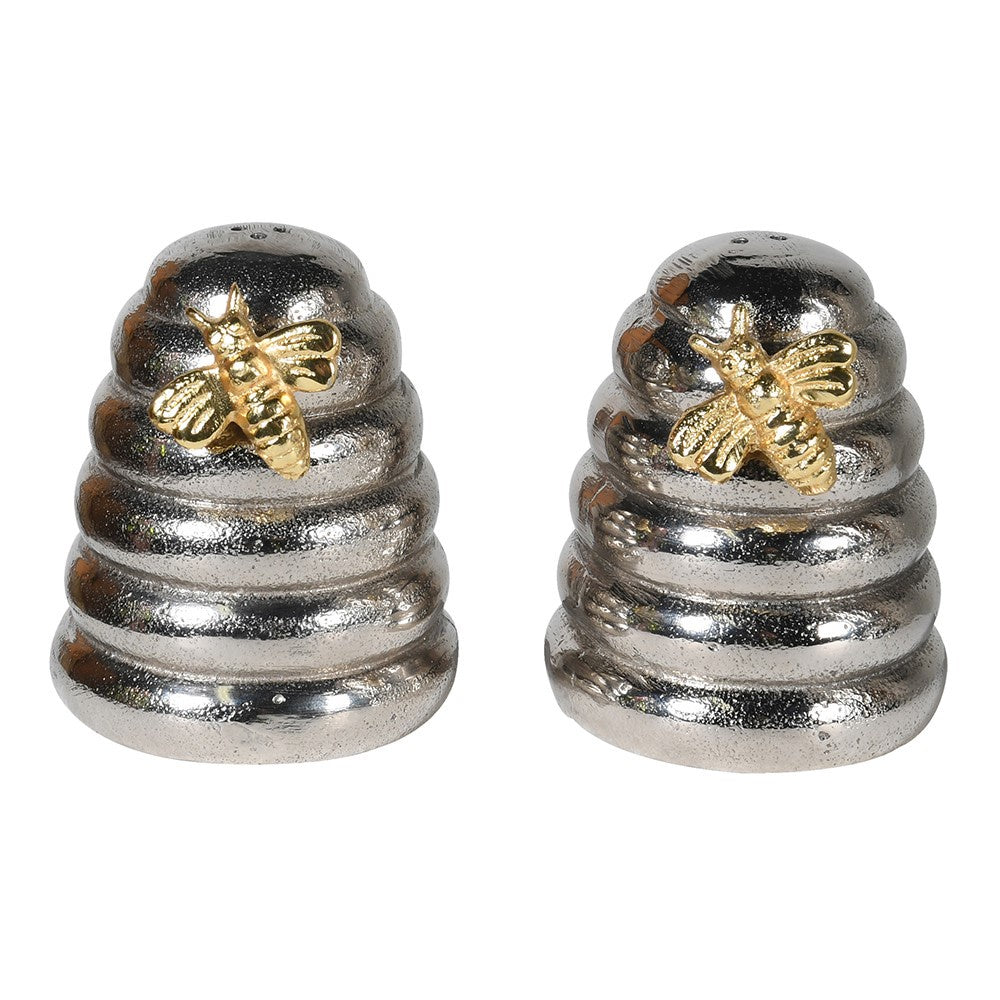 Silver Beehive Salt & Pepper Set