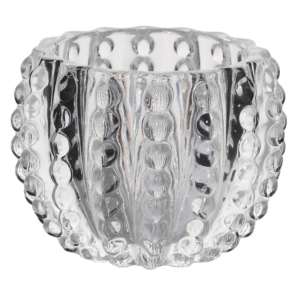 Sea Urchin Clear Glass Tealight Holder