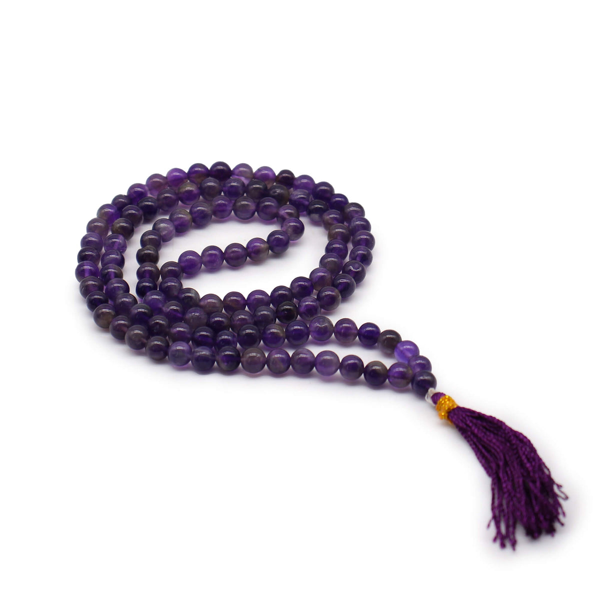 Amethyst 108 Bead Mala Necklace at Under the Sun Southend