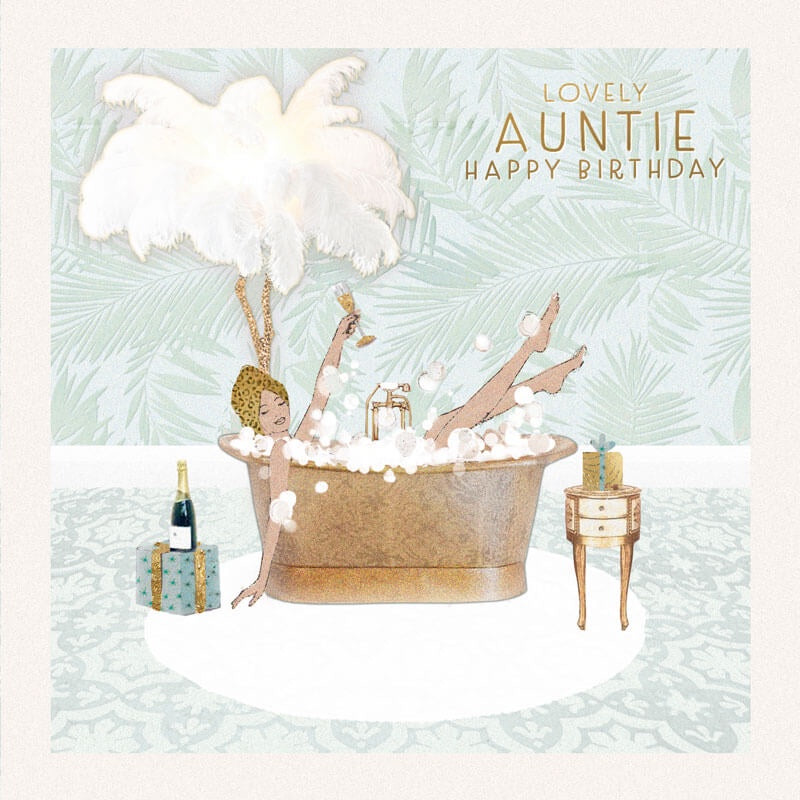 Auntie Birthday Bath Card | Hammond Gower OP024