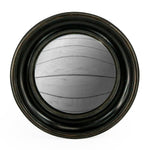 Antiqued Black Deep Framed Large Convex Wall Mirror