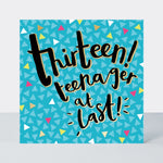 Thirteen Birthday Card in Blue | Rachel Ellen