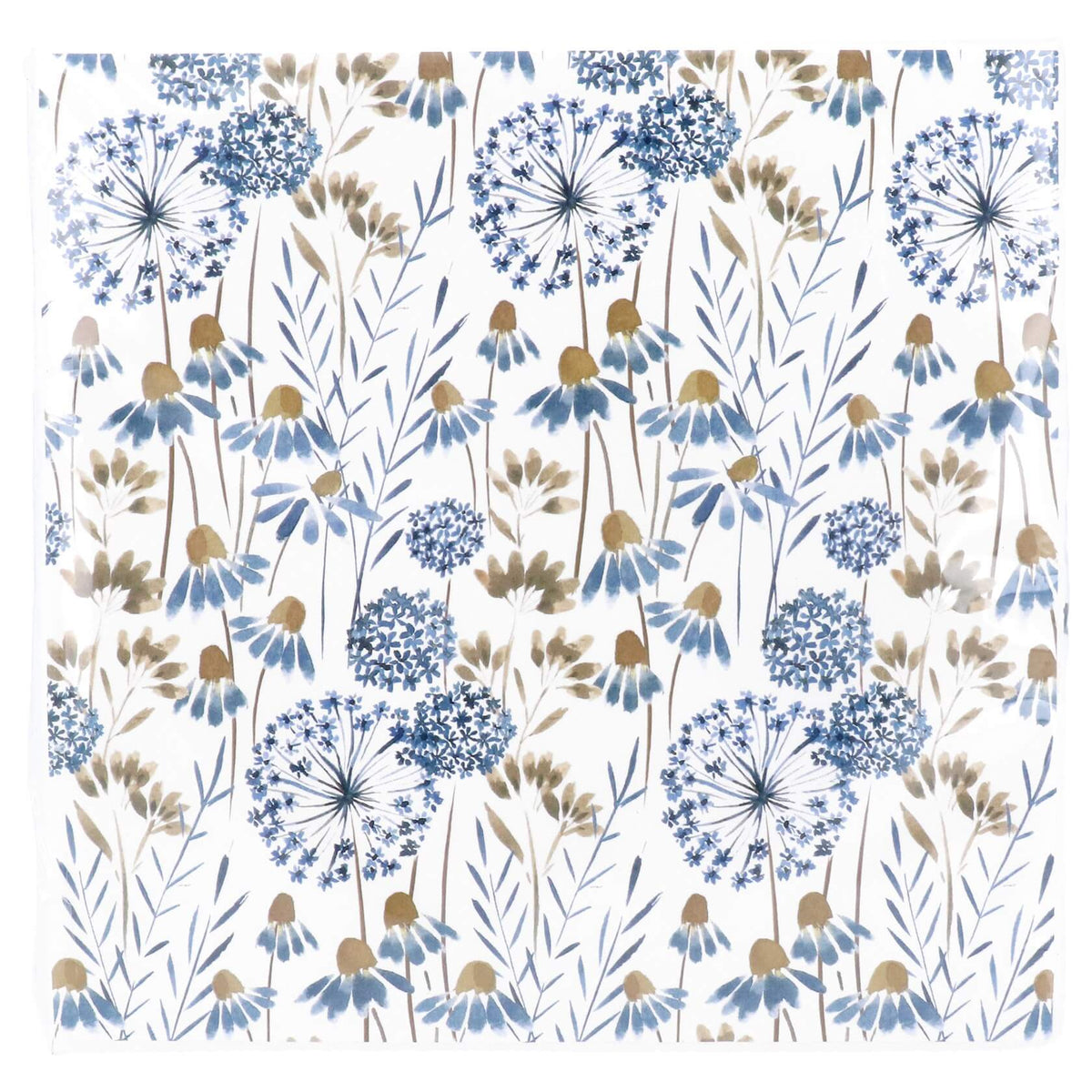 blue flower meadow paper napkins by Gisela Graham Southend