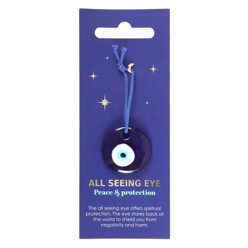 Blue Glass All Seeing Eye Protection Charm at Under the SunSouthend shop