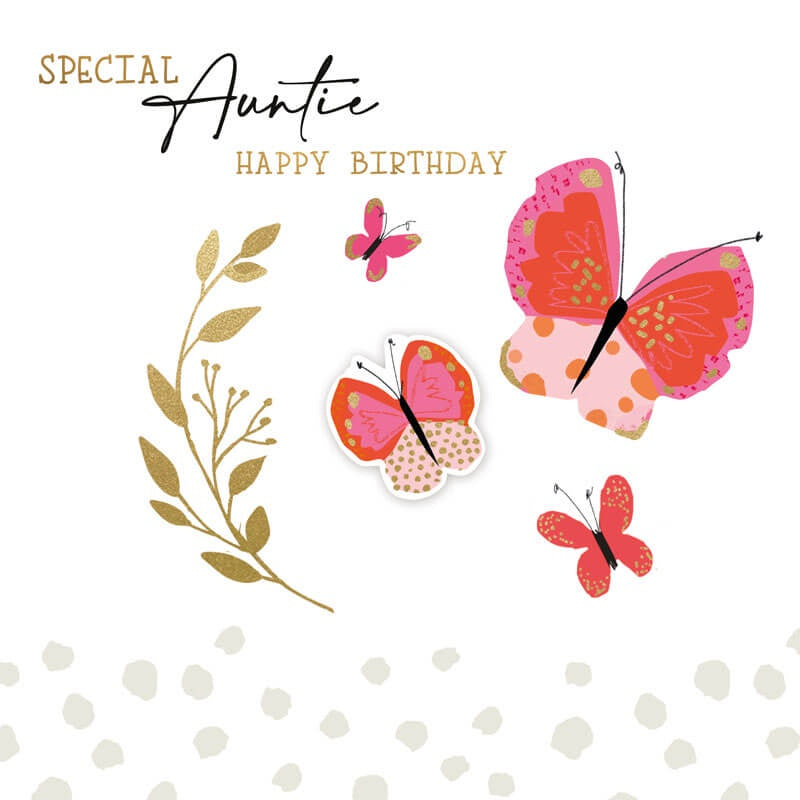 Butterflies Auntie Birthday Card | Hammond Gower PCT092