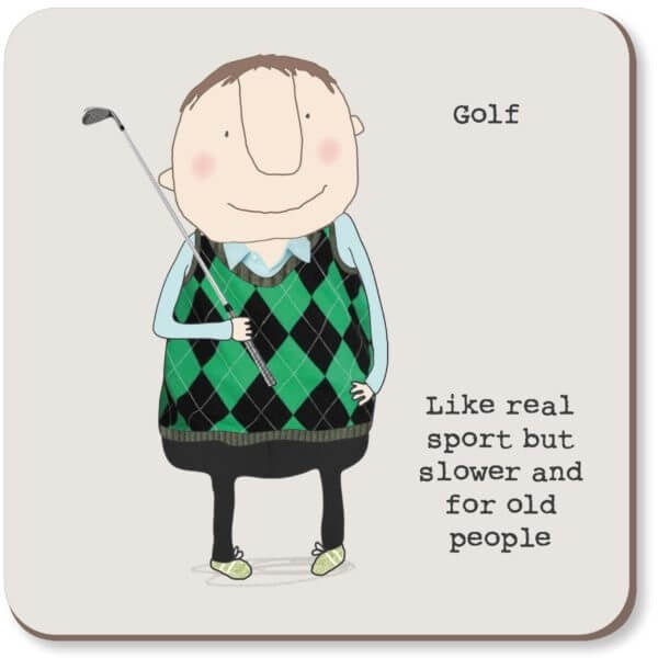 Golf For Old People Coaster | Rosie Made A Thing