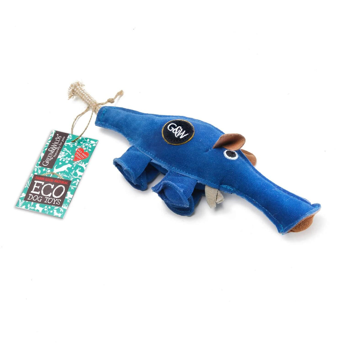 Dino the Dyno Fish Eco Dog Toy by Green & Wilds