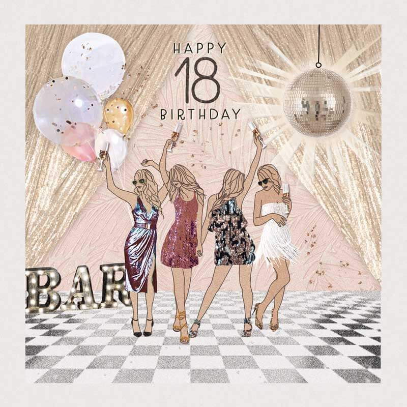 Disco Age 18 Birthday Card | Hammond Gower OP009