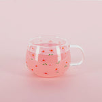 Ditsy Echinacea Flower Glass Mug