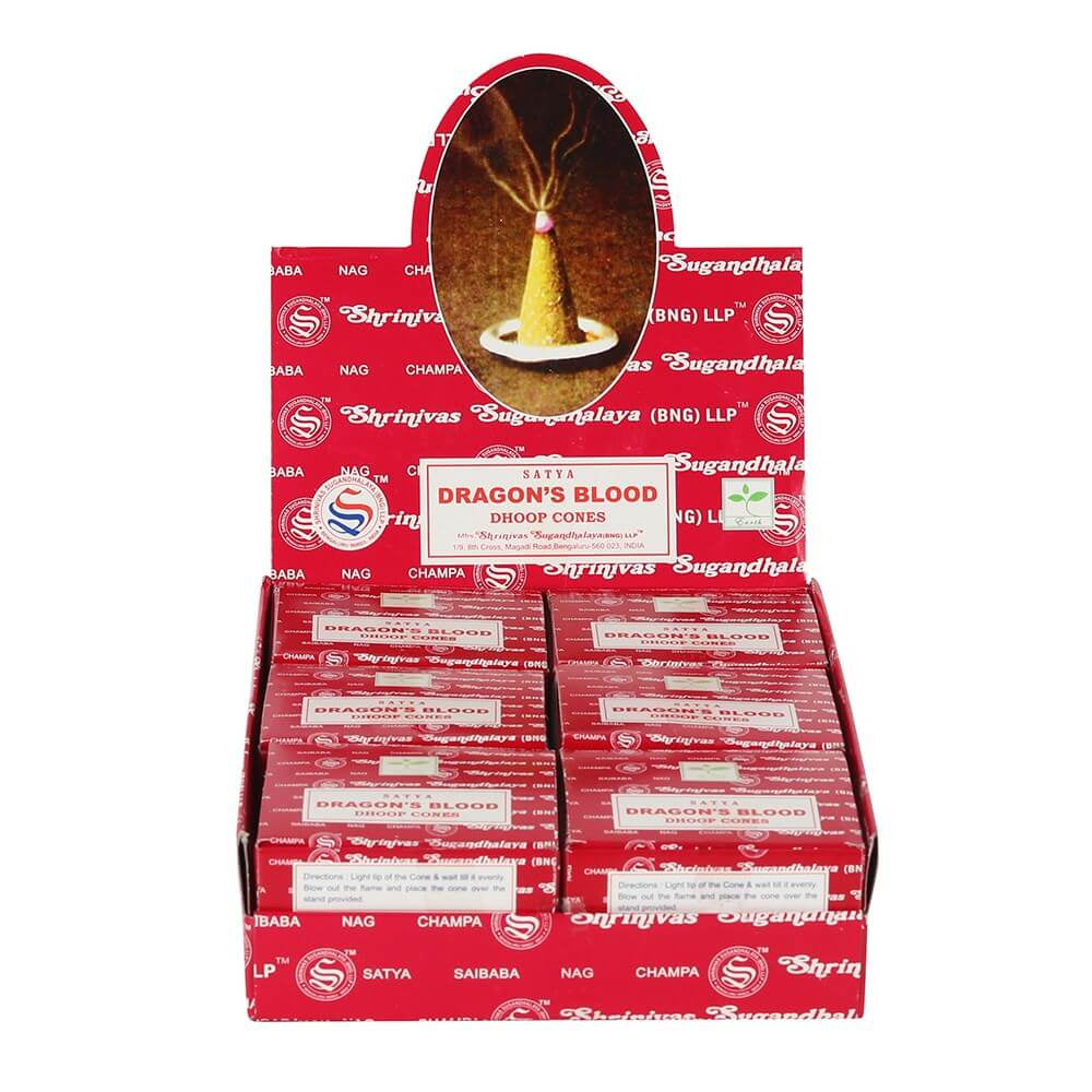 Dragon's Blood Incense Cones Sai Baba Satya