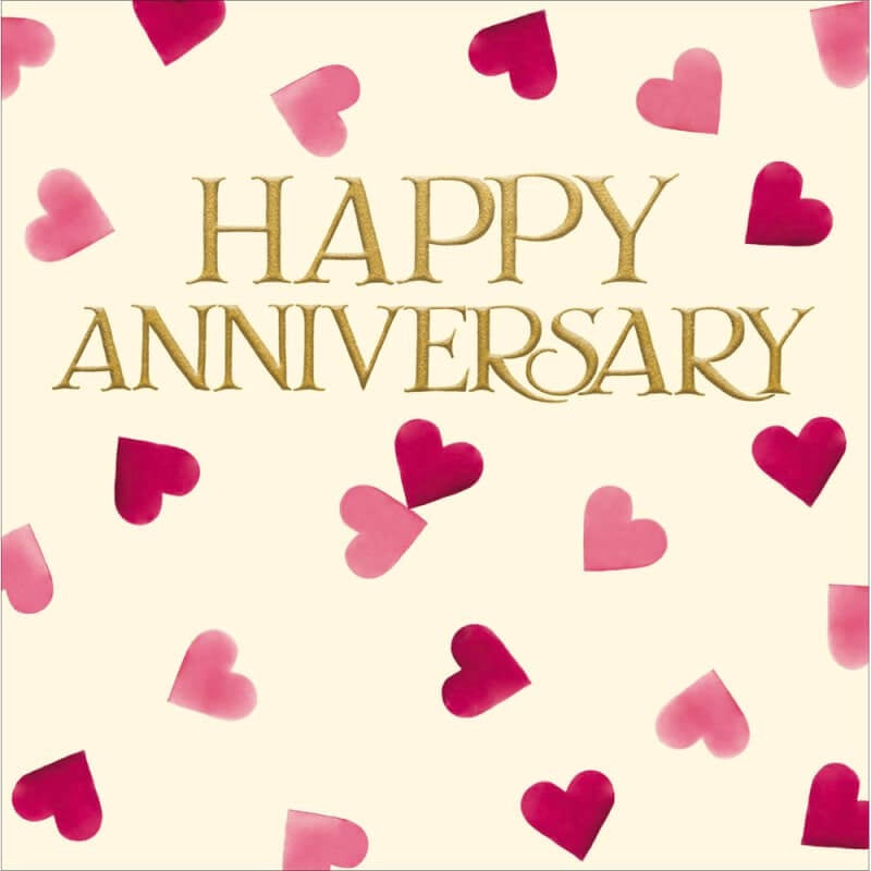 Emma BridgewaterPink Hearts Anniversary Card