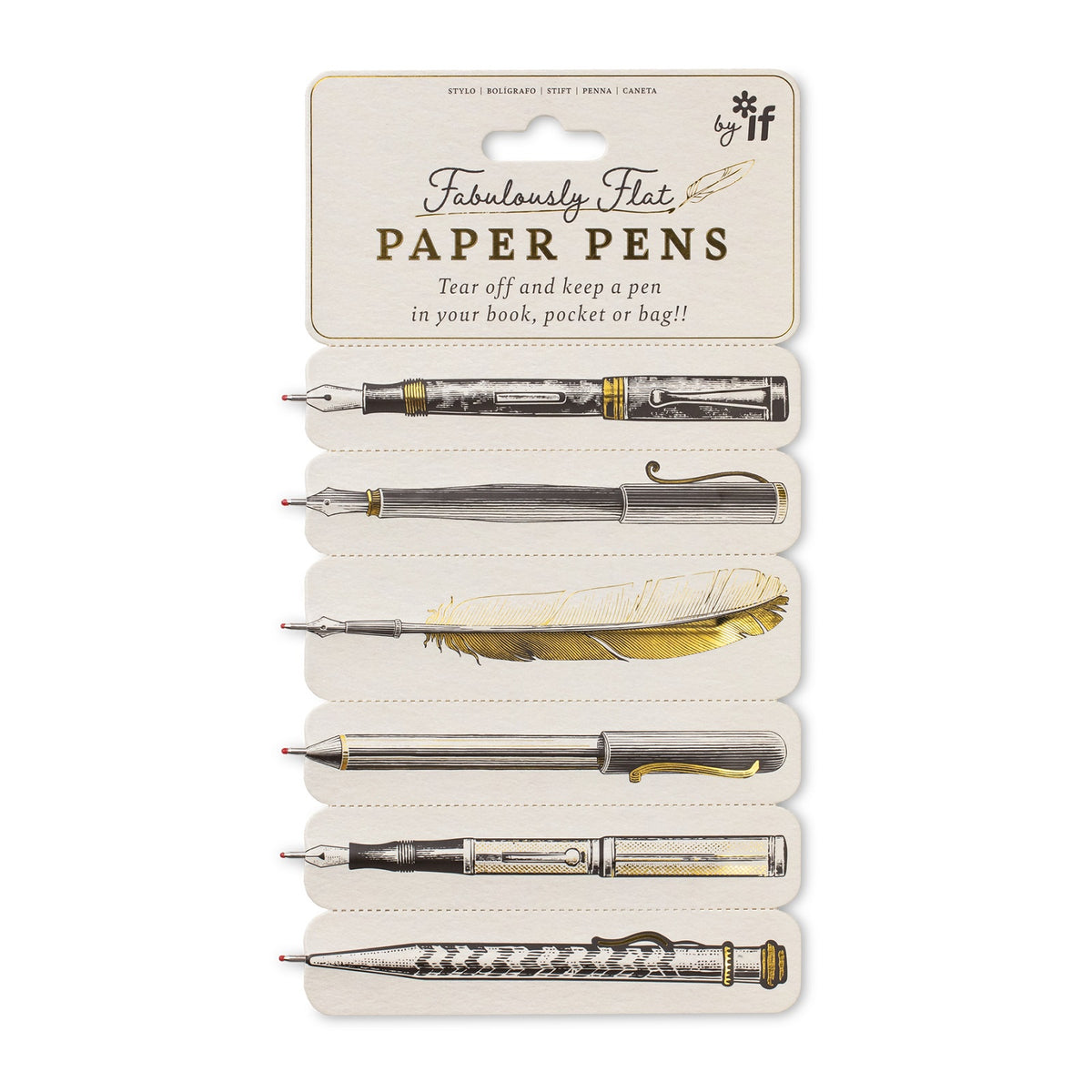 Fabulously Flat Paper Pens Set of 6