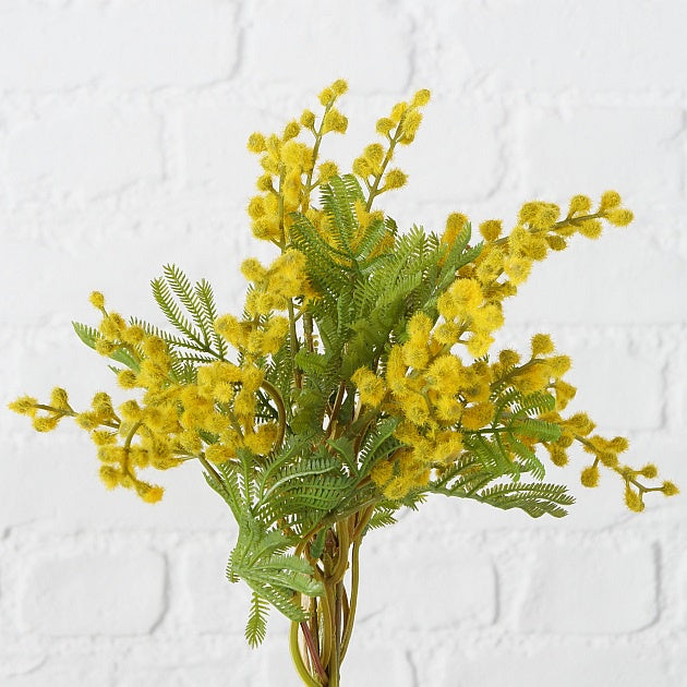 Faux Mimosa Flower Stem L40cm