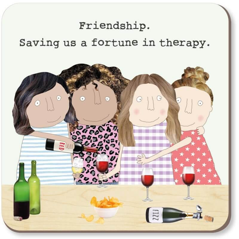 Friendship Therapy Coaster by Rosie Made A Thing at Under the Sun Southend shop