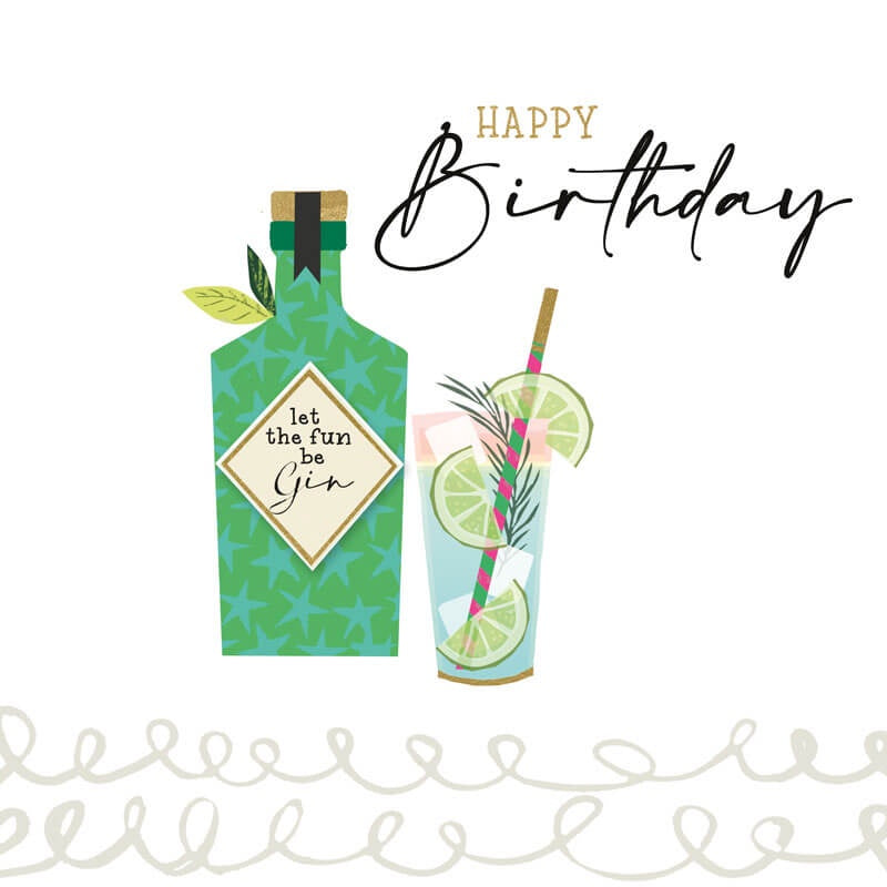 Gin & Tonic Birthday Card | Hammond Gower PCT009