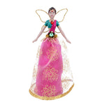 Bollywood Jewelled Pink Fabric Tree Top Fairy | Gisela Graham