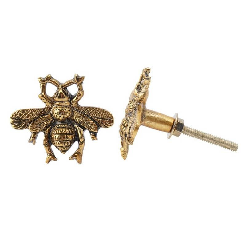 The Beekeeper Gold Bee Drawer Pull