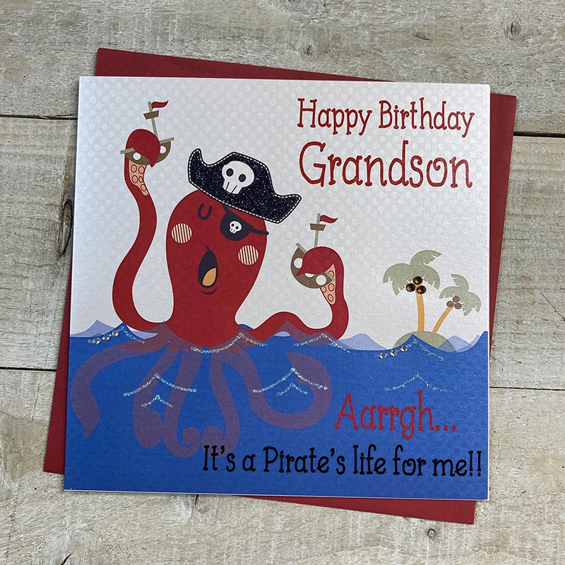 Happy Birthday Grandson Octopus Age 1