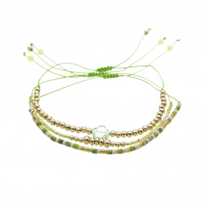 Lime Green Bead 3 Piece Bracelet Set at Under the Sun Southend