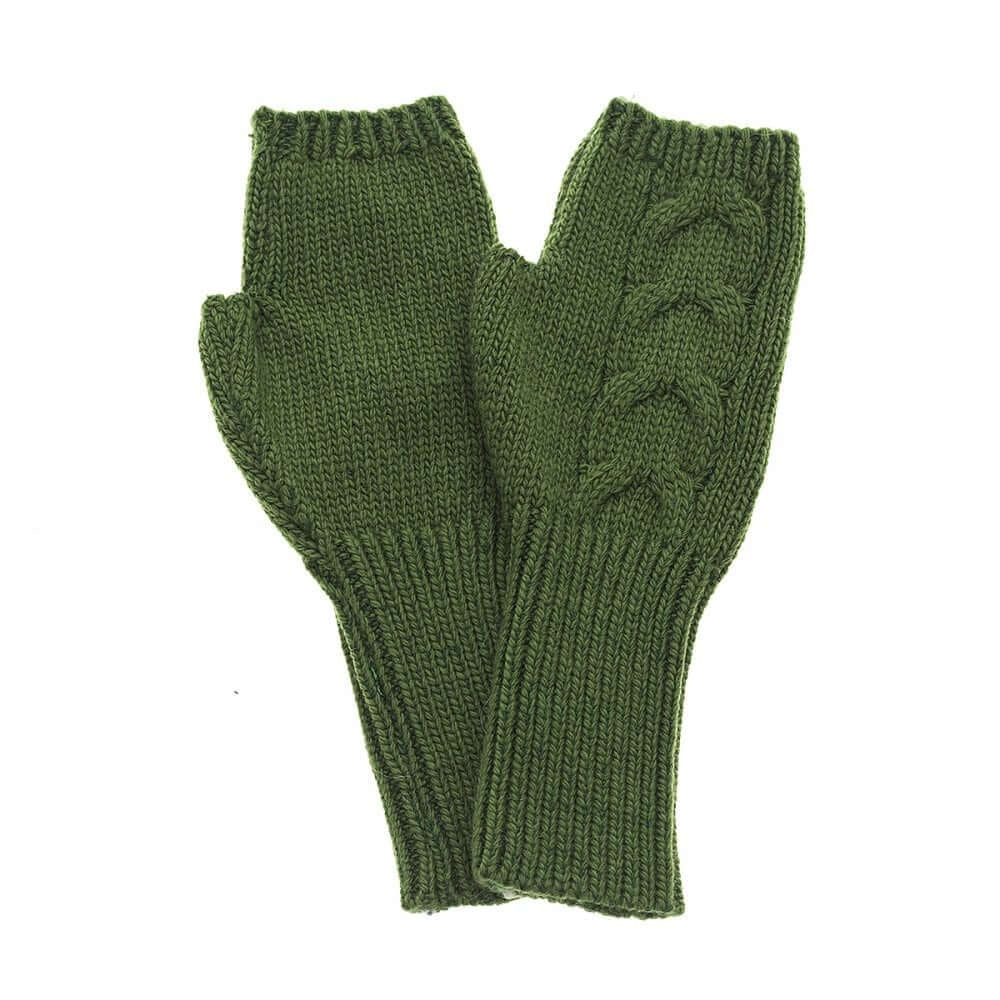 Fern Knitted Fingerless Gloves. G80FERN