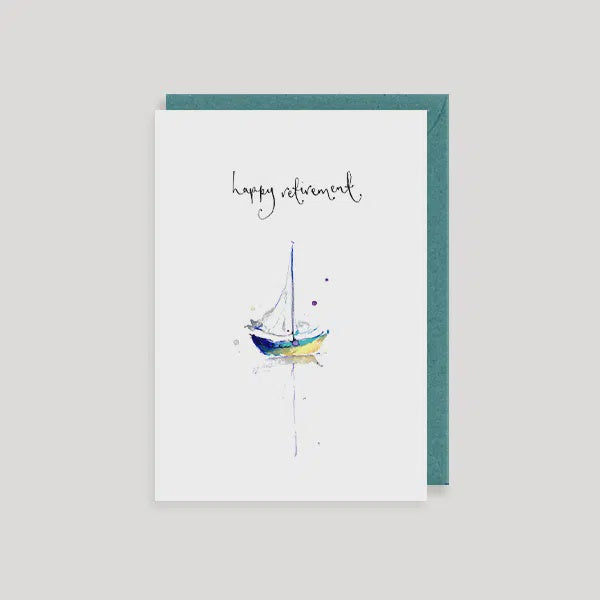 Happy Retirement Card Sailing Boat | Louise Mulgrew