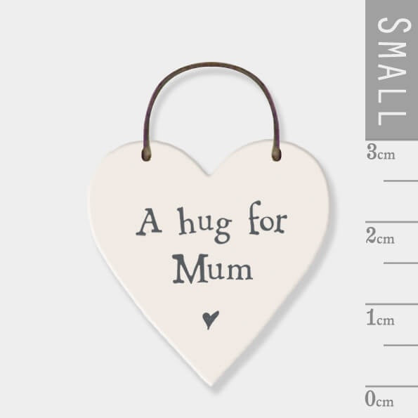 Hug for Mum Little Wooden Heart Sign