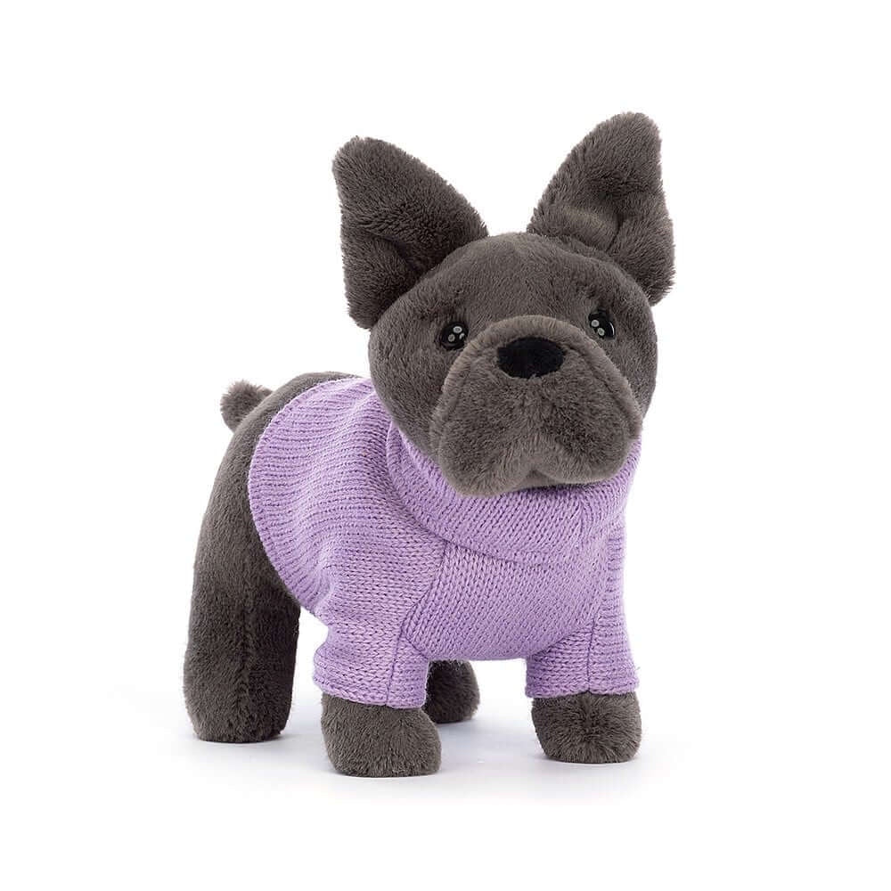 Buy Jellycat Purple Sweater French Bulldog at Under the Sun Southend shop