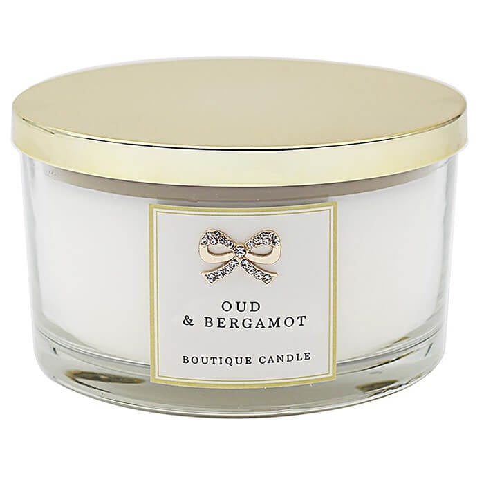 Oud & Bergamot Large Scented Candle by Hearts Designs