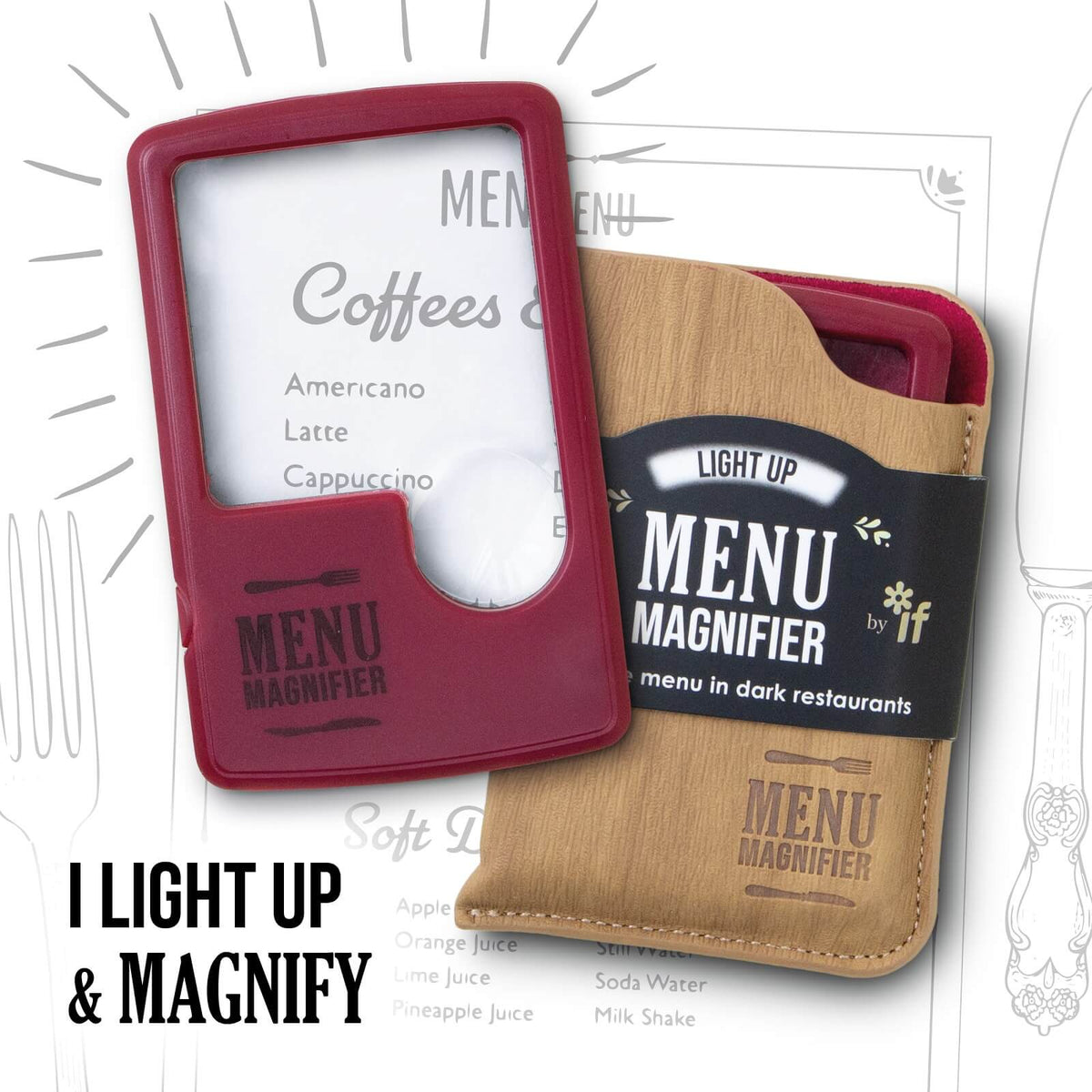 Light Up Menu Magnifier - Wine