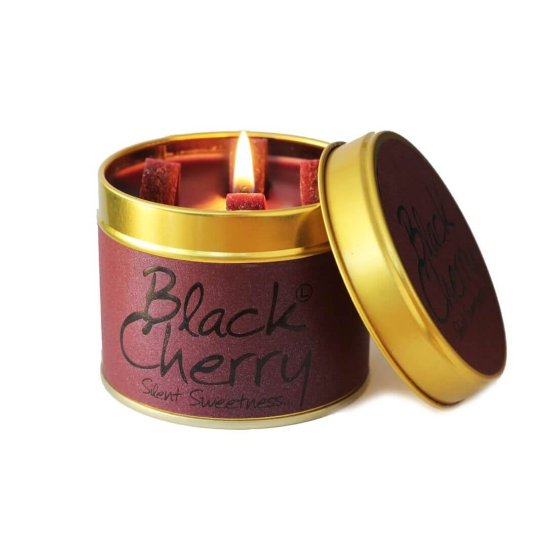 Lily-Flame Candle Tin | Black Cherry