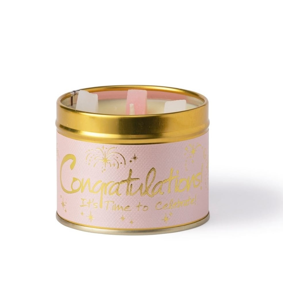 Lily-Flame Candle Tin | Congratulations