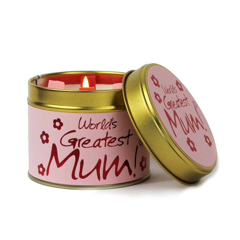 Lily-Flame Candle Tin | World's Greatest MUM