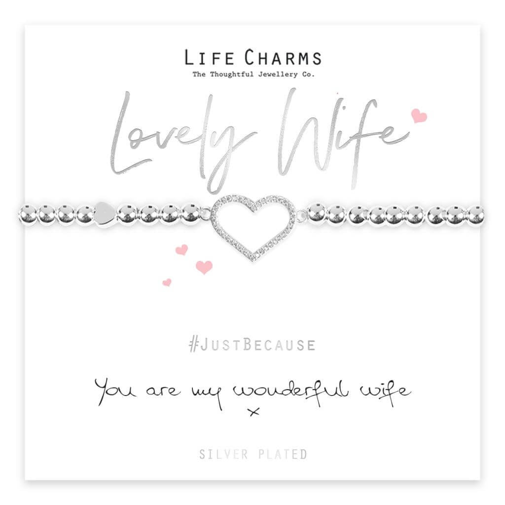 My lovely wife Life Charms bracelet at Under the Sun Southend stockist