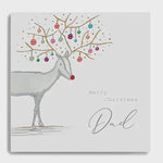 Merry Christmas Dad | Rudolph & Baubles Card