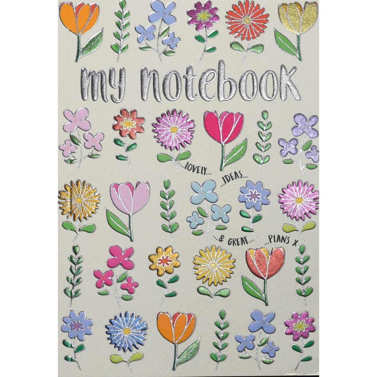 Mixed Flowers A6 Lined Notebook by Wendy Jones Blackett at Under the Sun Southend