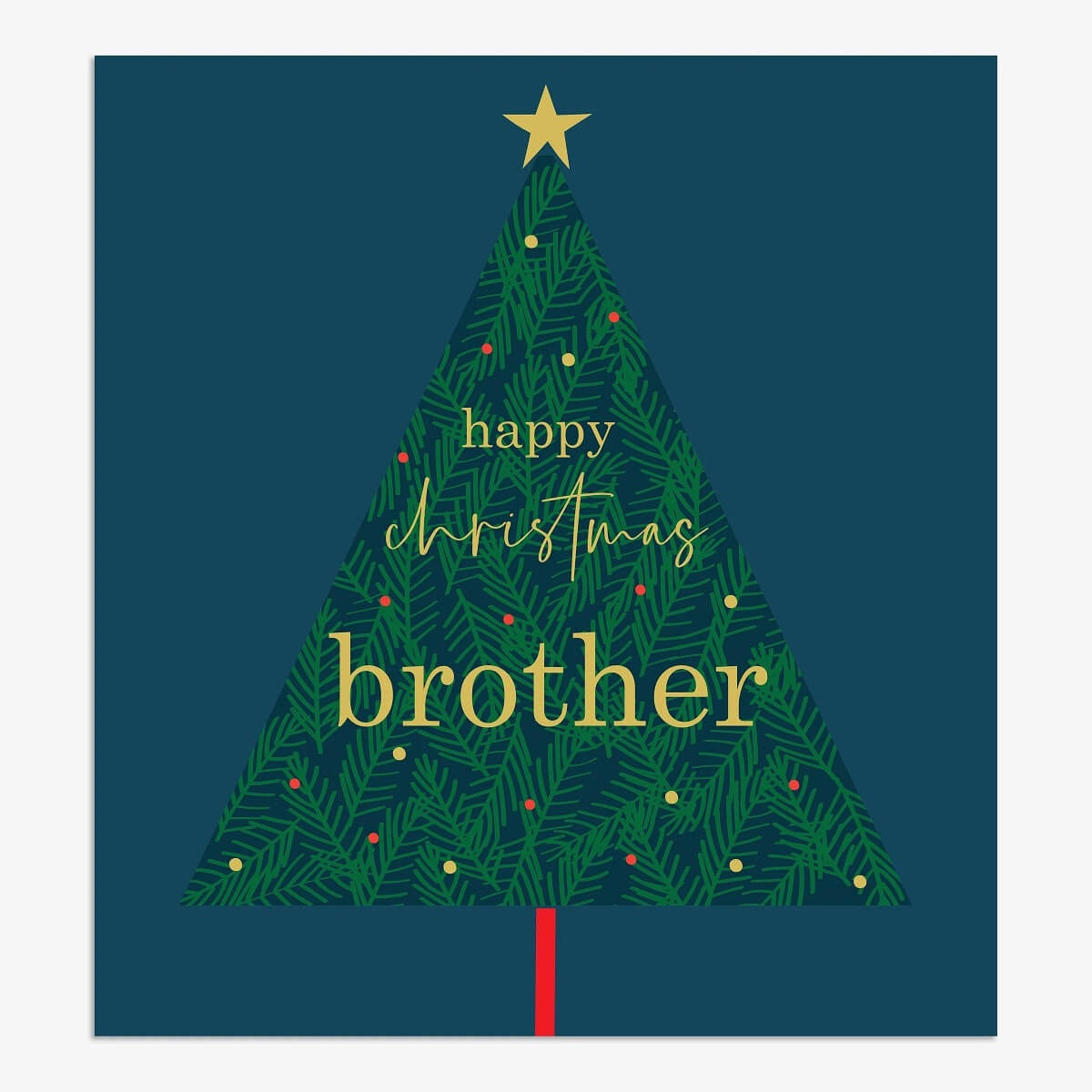 Happy Christmas Brother Christmas CardEVX10