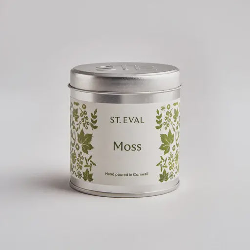 St Eval Folk Candle Tin | Moss