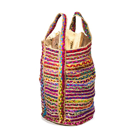 Multi Colour Cotton & Jute Chindi Bag