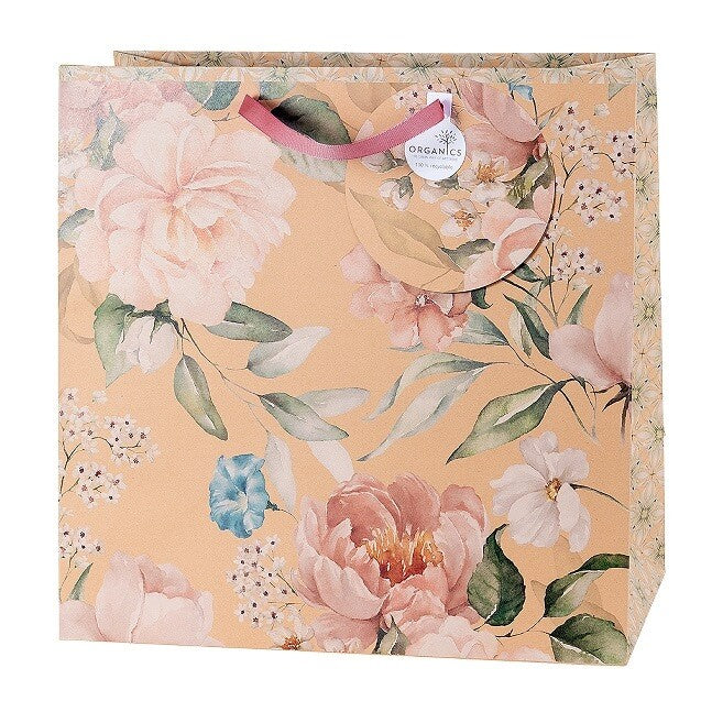 Peach & Pink Natural Floral Gift Bag