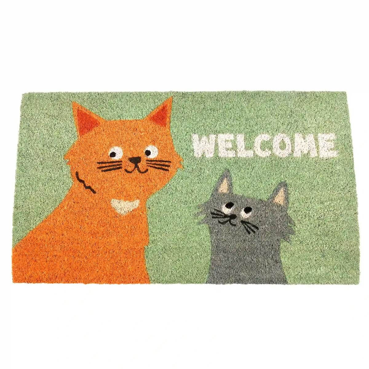 Nine Lives Cats Design Coir Doormat
