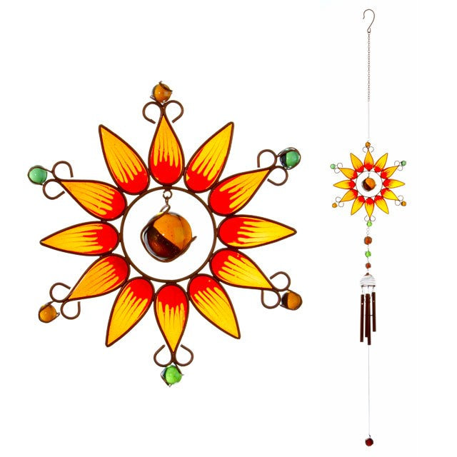 Yellow & Orange Sunflower Wind Chime