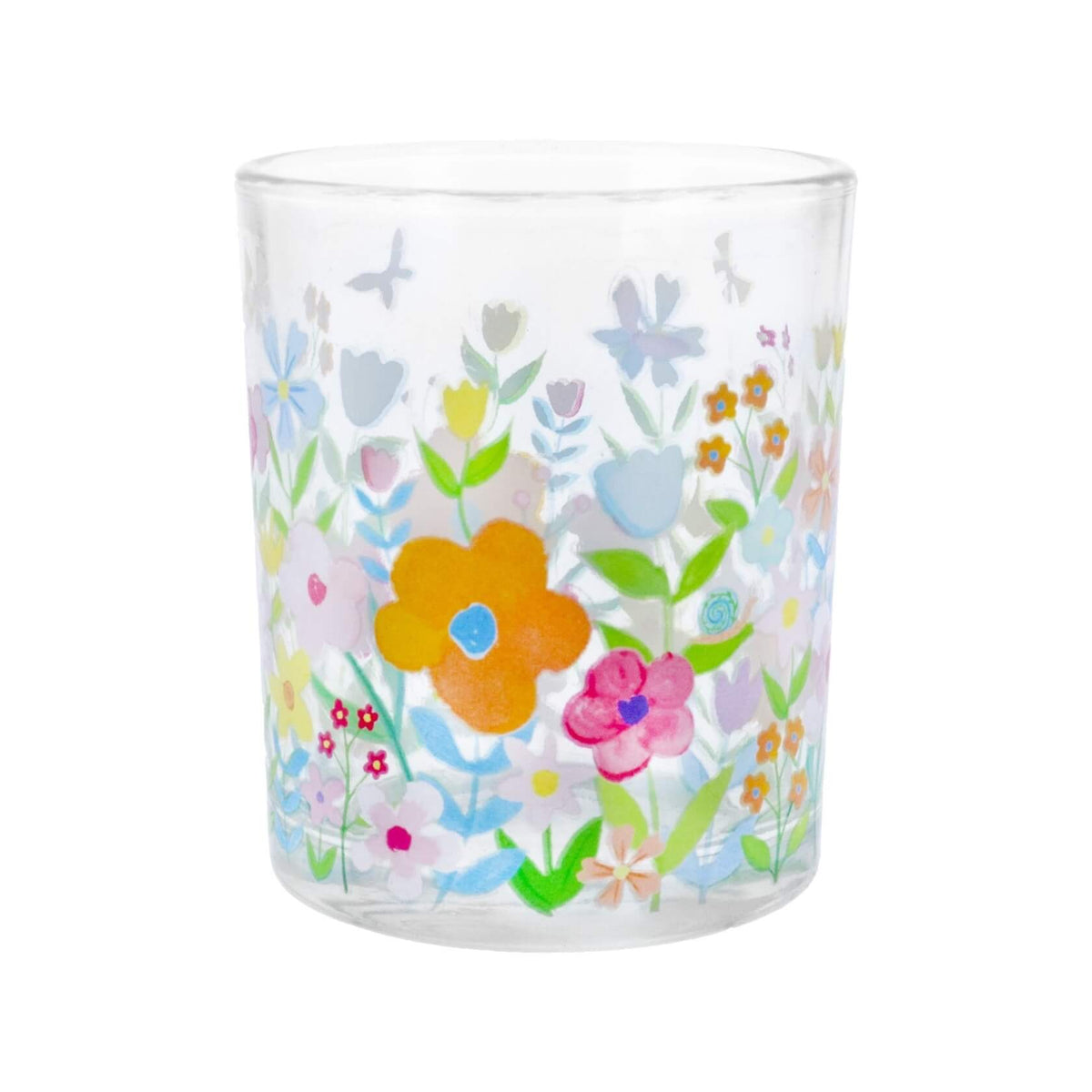 Pastel Flowers Glass Tealight Holder | Gisela Graham