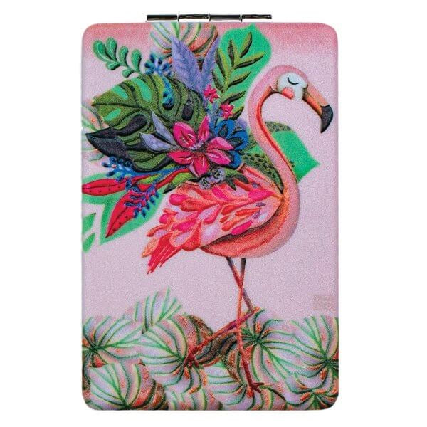 Pink Flamingo Compact Mirror