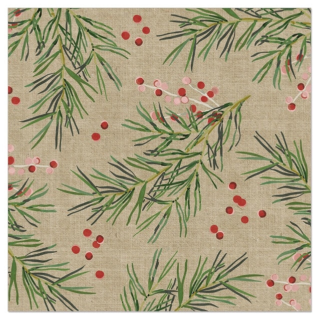 Red Berries Organics Christmas Napkins