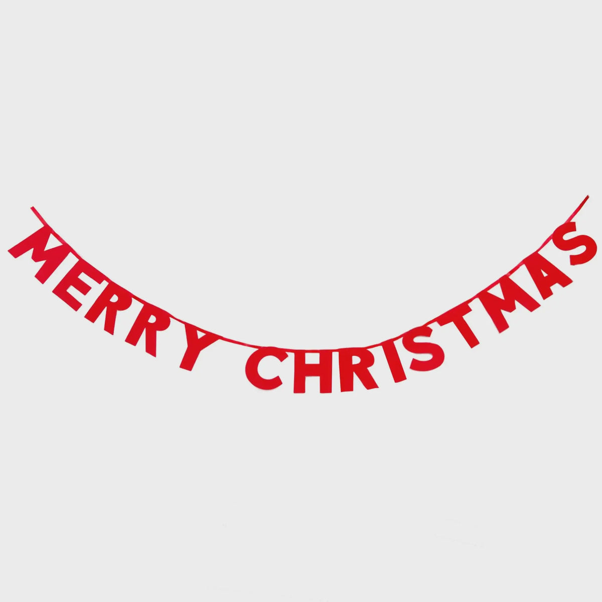 Red Merry Christmas Garland 2m