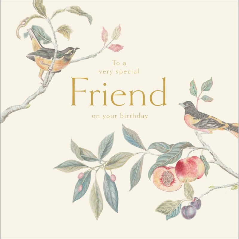 Fruit Aviary Friend Birthday Card